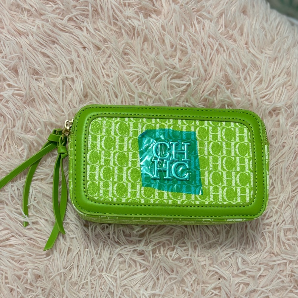 Brand New Carolina Herrera Lime Green Crossbody Bag - Picture 10 of 11